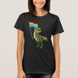Pride Dinosaur Lgbt Gay Lesbisk Transgender Trans T Shirt