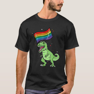 Pride Dinosaur Lgbt Gay Lesbisk Transgender Trans T Shirt