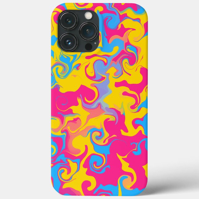 Pride Equality Pan Flagga Marble Abstrakt Mönster (Baksida)