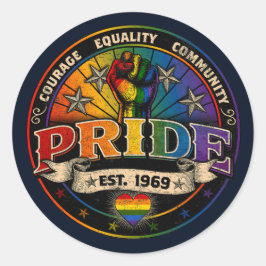 Pride est. 1969 runt klistermärke