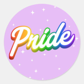 Pride-etikett för HBTQIA+ Runt Klistermärke