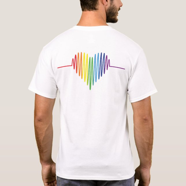 Pride Färg, hjärtslitande grafik T Shirt (Baksida)