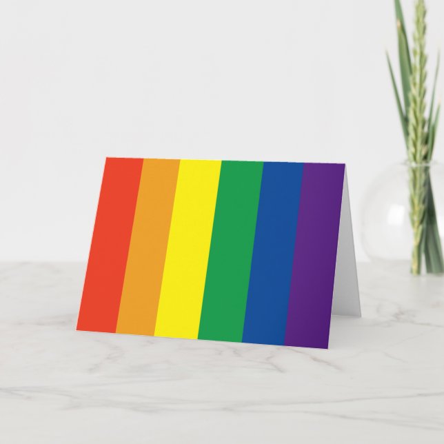 Pride färg regnbågskort kort (Framsida)