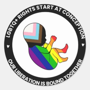 Pride Fetus Stickers (runda) Runt Klistermärke