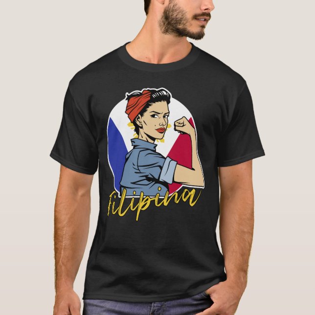 Pride Filipina Pinay Wife Girlvän Filippinerna T Shirt (Framsida)