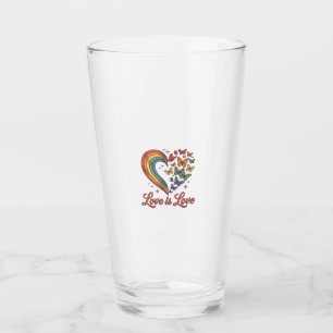 Pride Fjäril Hjärtan Kärlek Är Kärlek Tröja Design Glaskopp