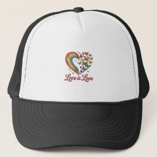 Pride Fjäril Hjärtan Kärlek Är Kärlek Tröja Design Keps