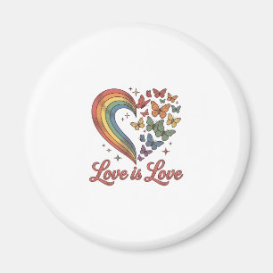 Pride Fjäril Hjärtan Kärlek Är Kärlek Tröja Design Magnet