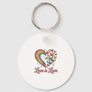 Pride Fjäril Hjärtan Kärlek Är Kärlek Tröja Design Nyckelring