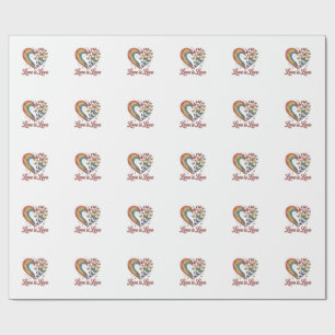 Pride Fjäril Hjärtan Kärlek Är Kärlek Tröja Design Presentpapper