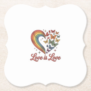 Pride Fjäril Hjärtan Kärlek Är Kärlek Tröja Design Underlägg Papper