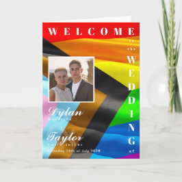 Pride Flag Bold Typography Vikt Bröllopsfoto Pr Program