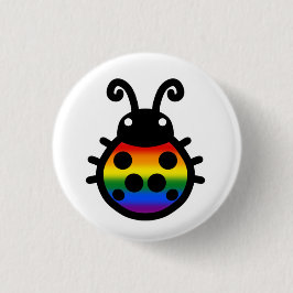 Pride Flag Ladybug Pin Badge Knapp