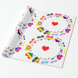 Pride Flagga 2 Figursätta Pappert Presentpapper