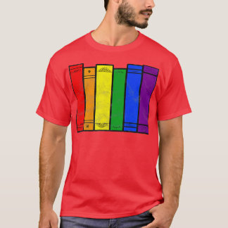 Pride Flagga Bokar Bookish Rainbow Queer Reader Ga T Shirt