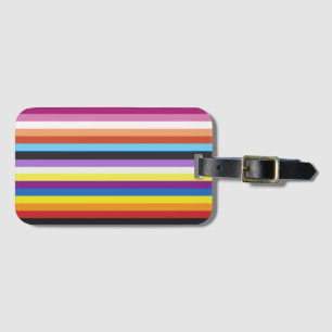 Pride Flagga Colorful Rand Mönster Bagagebricka
