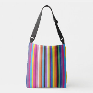 Pride Flagga Colorful Rand Mönster Crossbody Bag B Axelväska