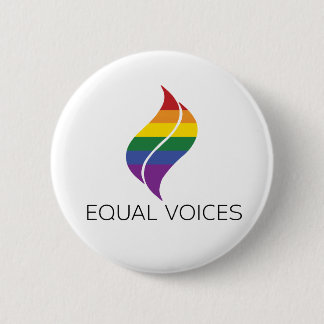 Pride Flagga Equal Voices-Logotyp Knapp