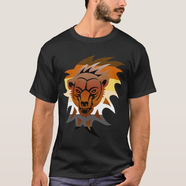 Pride Flagga Growbjörn T Shirt (Framsida)
