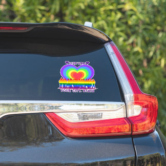 Pride Flagga Heart Klistermärken