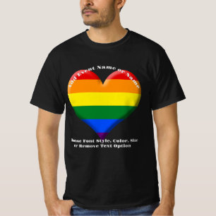 Pride Flagga Heart T Shirt