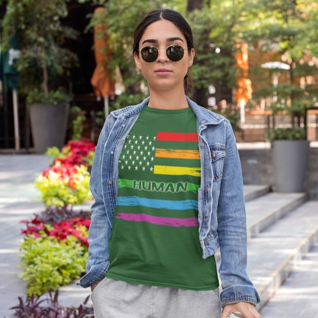 🌈 PRIDE FLAGGA MÄNSKLIGT 🏳️  ‍ 🌈 T SHIRT (Skapare uppladdad)