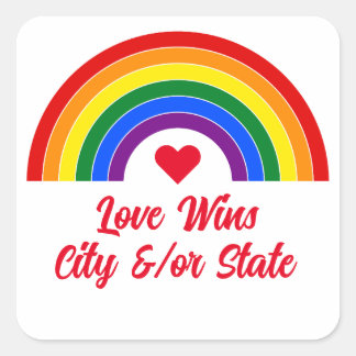 Pride Flagga Rainbow Fyrkantigt Klistermärke
