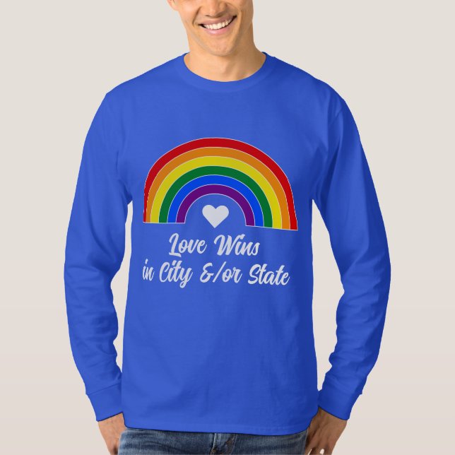 Pride Flagga Rainbow T Shirt (Framsida)