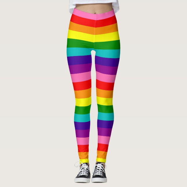 Pride Flagga (ursprungligt 8 Färger) Leggings (Framsida)