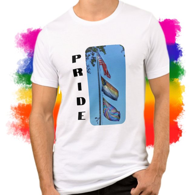 Pride Flaggor Förenta staterna Regnbåge Peace Bear T Shirt (Skapare uppladdad)