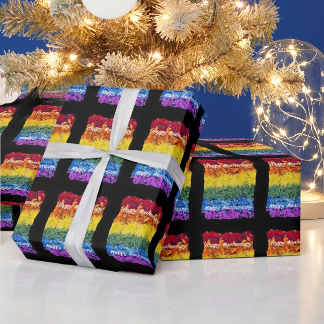 Pride Flowers Lycklig Årsdag: Pappra Presentpapper (Helgdagar)