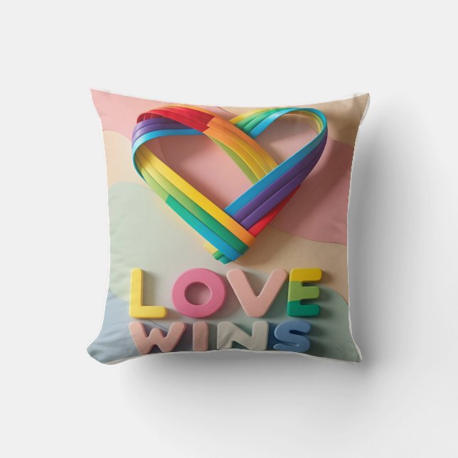 Pride Fluid Heart: Kärlek Kudde (Framsida)
