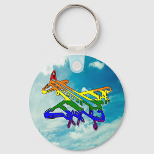 Pride Flygplan Nyckelring