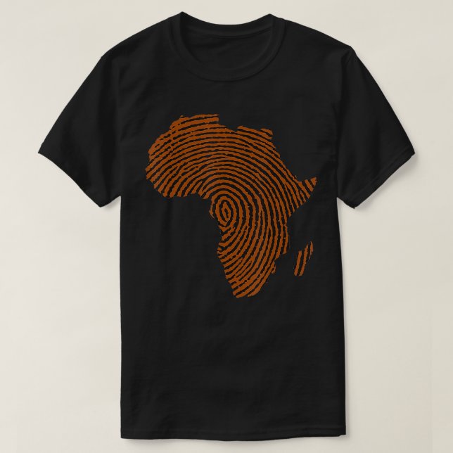 pride för Afrika av DNA-tumavtrycksmodell för flag T Shirt (Design framsida)