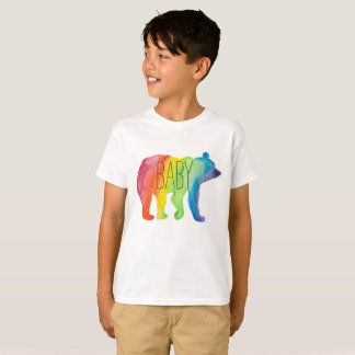 Pride för familj för babybjörnvattenfärg lurar tee shirt