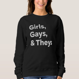 Pride för flickglor och Theys LGBT (icke-binär Les T Shirt