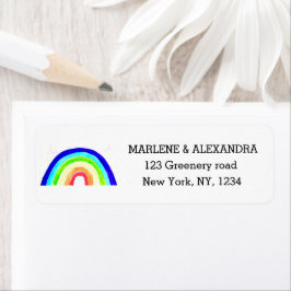 Pride för Gay Rainbow LGBT-Lesbisk Returadress Etikett