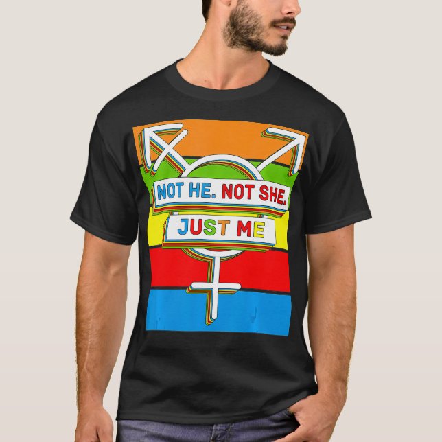 Pride för genderkatalog, icke-binär HBT-kvot T Shirt (Framsida)