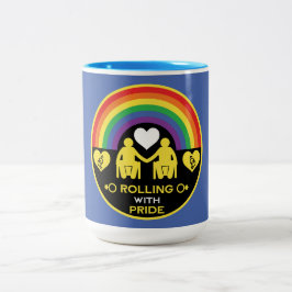 Pride för HBT TQ Gay-rullstolsfunktionsnedsättning Två-Tonad Mugg