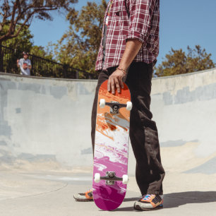 Pride för Lesbisk av groovy-Abstrakt med flytande Mini Skateboard Bräda 18,5 Cm