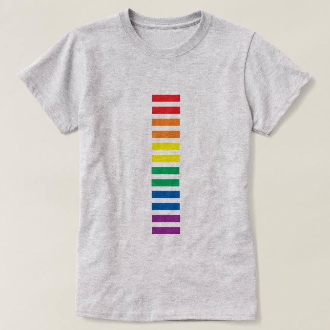 PRIDE FÖR RAINBOW-JÄMSTÄLLDHETSSIGN LGBTQI GAY LES TEE SHIRT (Design framsida)