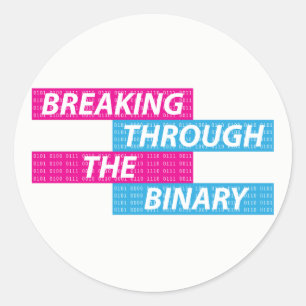 Pride för Transgender/Trans/FTM/MTF/Nonbinary Runt Klistermärke