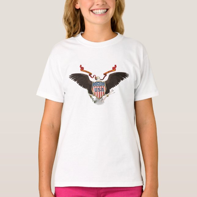 Pride för USA örnamerikan Tee Shirt (Framsida)