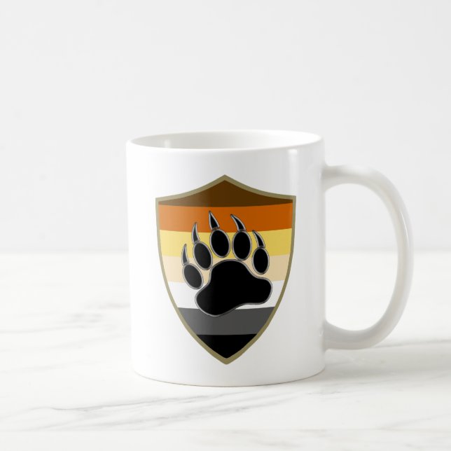 Pride för växellåda Färg Bear Tass Shield Kaffemugg (Höger)