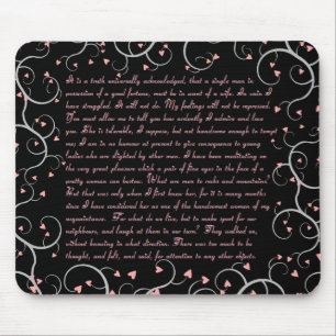 Pride- & fördomcitationstecken Mousepad Musmatta