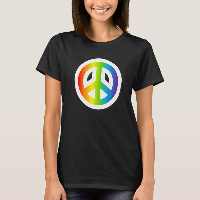 Pride Fredstecken Kärlek Regnbåggrafik Tees Lgbtq+ T Shirt (Framsida)