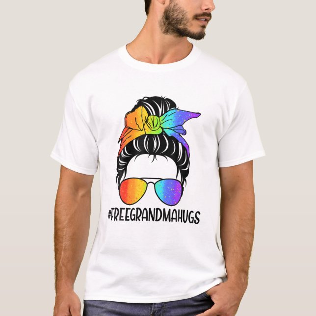 Pride Free Grandma Hugs T Proud Lesbisk Gay pride T Shirt (Framsida)