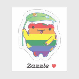 Pride Funny Frog Klistermärken