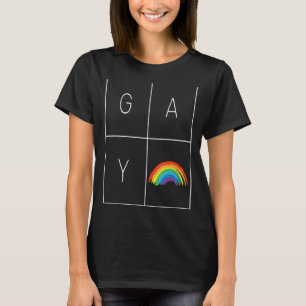 PRIDE GAY HGBTQ Manar Kvinnor HBT-regnbåge T Shirt