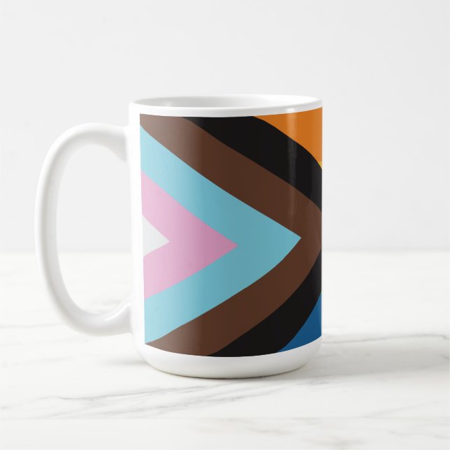 Pride gay lgbt-regnbåge flagga kaffemugg (Vänster)